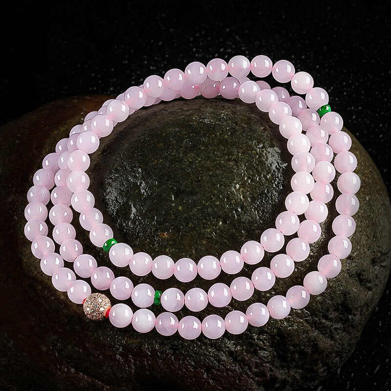 碧玉尊 浅绿粉翡翠吊坠