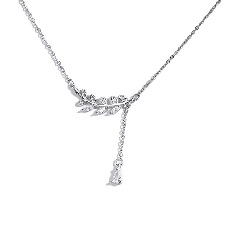 晓色 唯美树叶项链