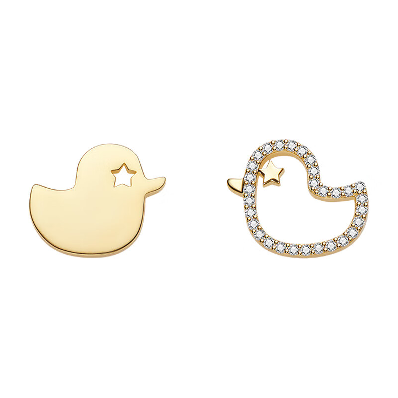 花芽童趣小鸭子耳饰