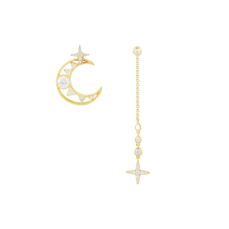 APM 梦幻星月耳钉