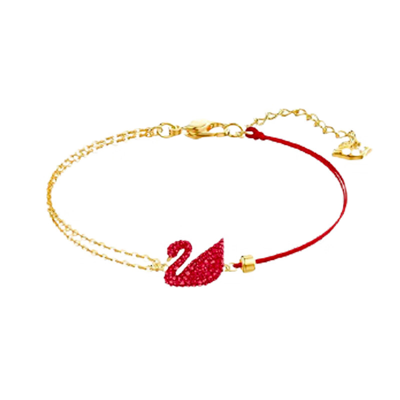 施华洛世奇 红色天鹅手链