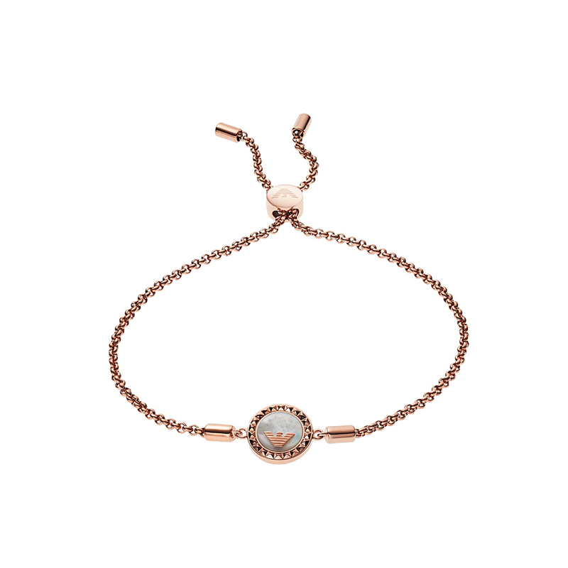 阿玛尼时尚玫瑰金手链