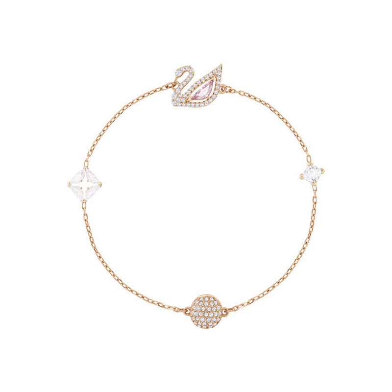 施华洛世奇 粉色天鹅手链