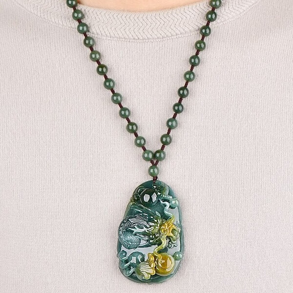 千载一玉 翡翠龙牌吊坠