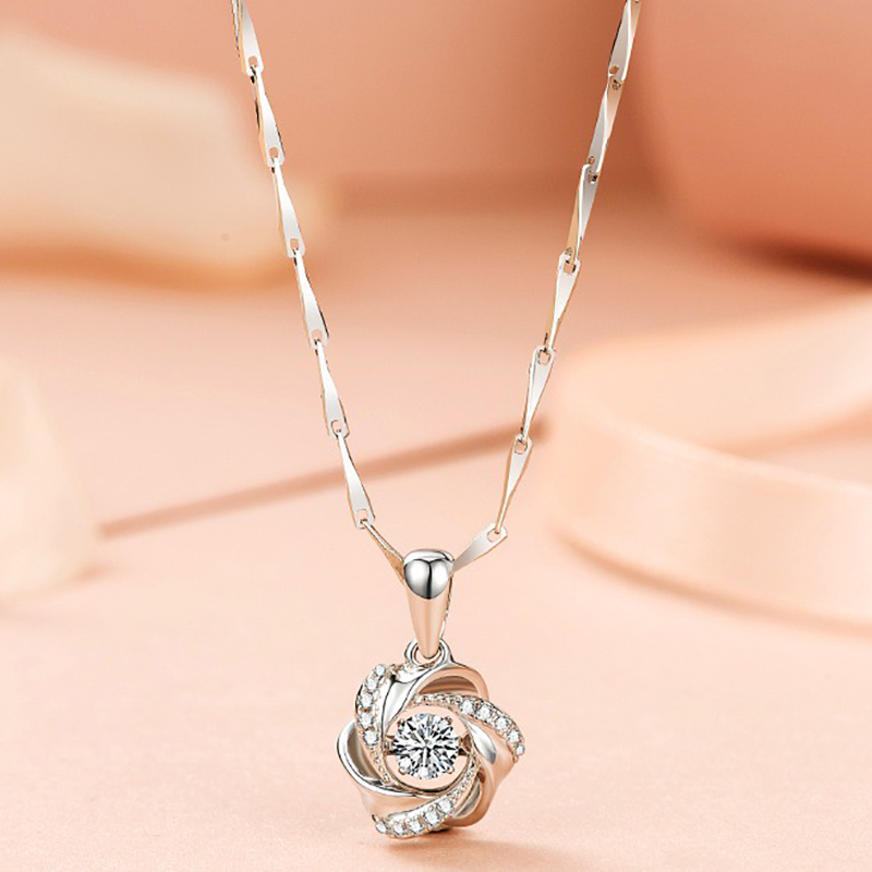 Mymiss 蔷薇花吊坠项链