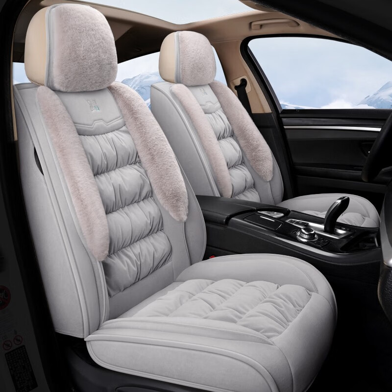 纯点 冬季毛绒汽车座套