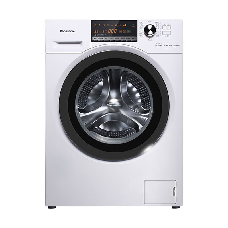 松下 纤薄白色滚筒洗衣机