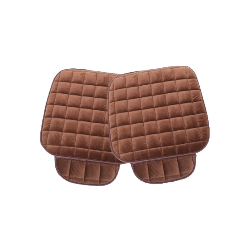 靓知渝 格纹毛绒 汽车坐垫