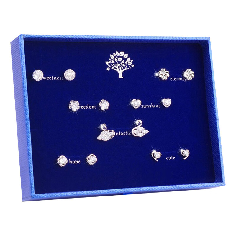 缔晶一周套装银针耳饰