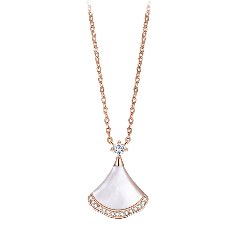 卡蒂罗 扇形镶钻项链