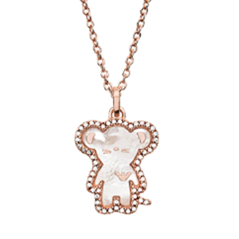 阿玛尼 贝母小老鼠款项链