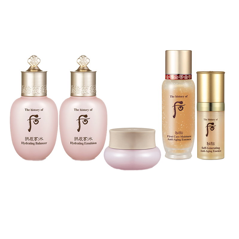 Whoo 柔润锁水护肤套装