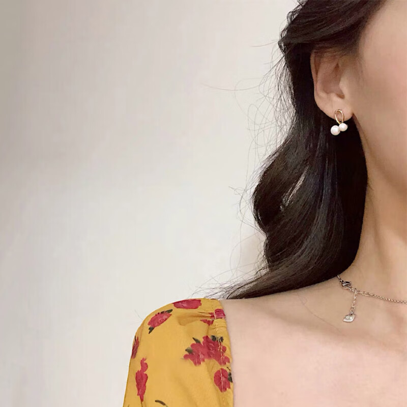 YYEU 纯银珍珠耳钉