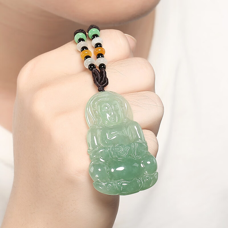 凤禧 平安富贵玉观音翡翠吊坠