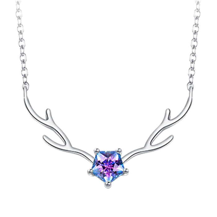 卡蒂罗18k金鹿角项链