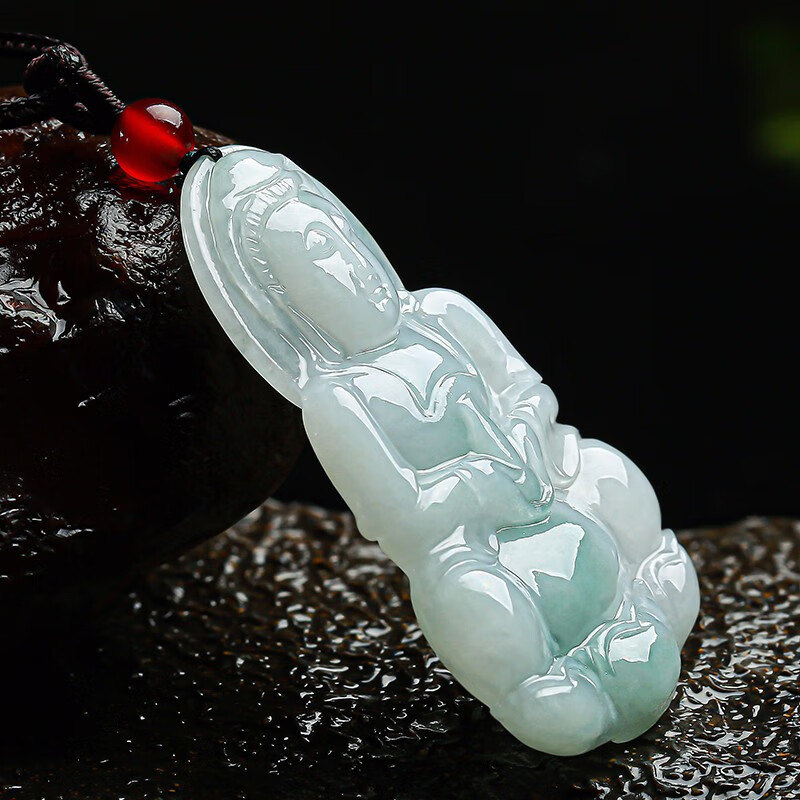 珍唯伊 观音翡翠吊坠