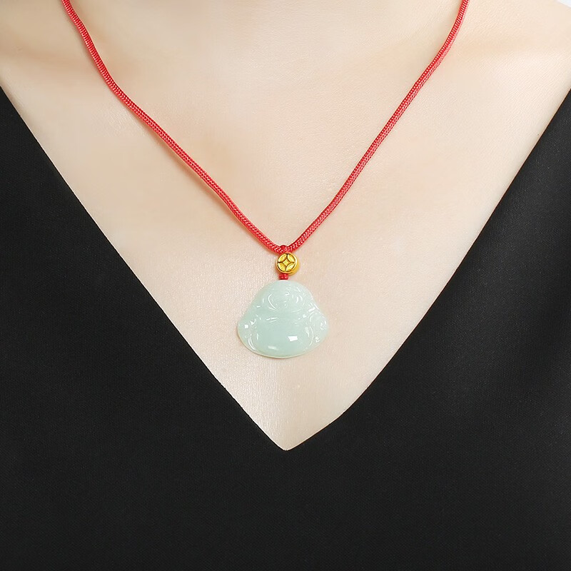 凤禧 黄金配珠 翡翠吊坠