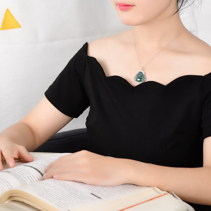 千载一玉 弥勒笑佛翡翠吊坠