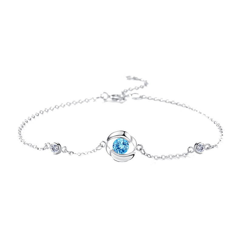 欧伯曼 璀璨蓝锆手链