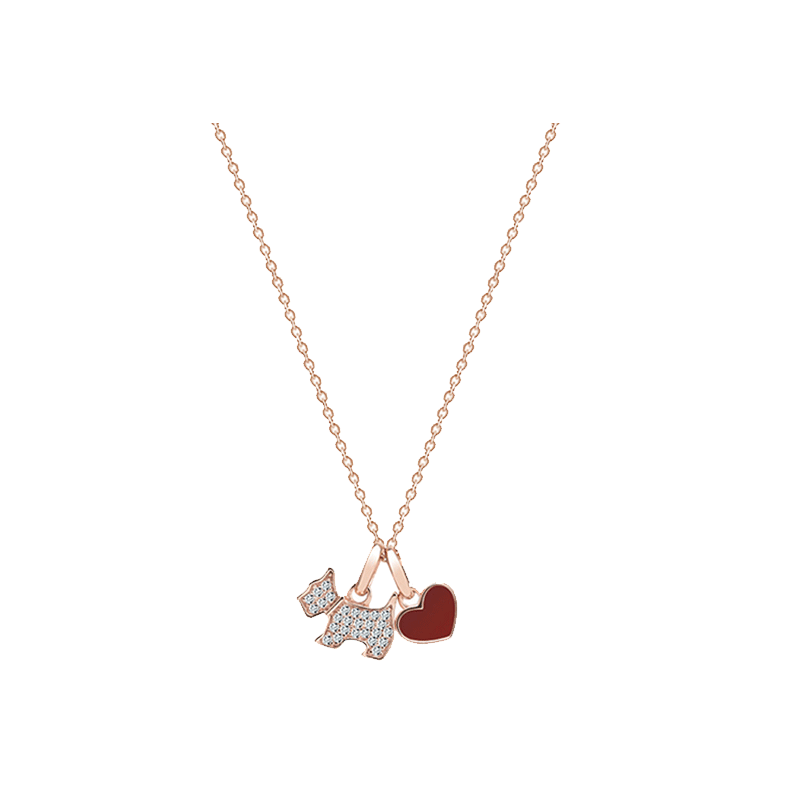 AGATHA 爱心小狗项链