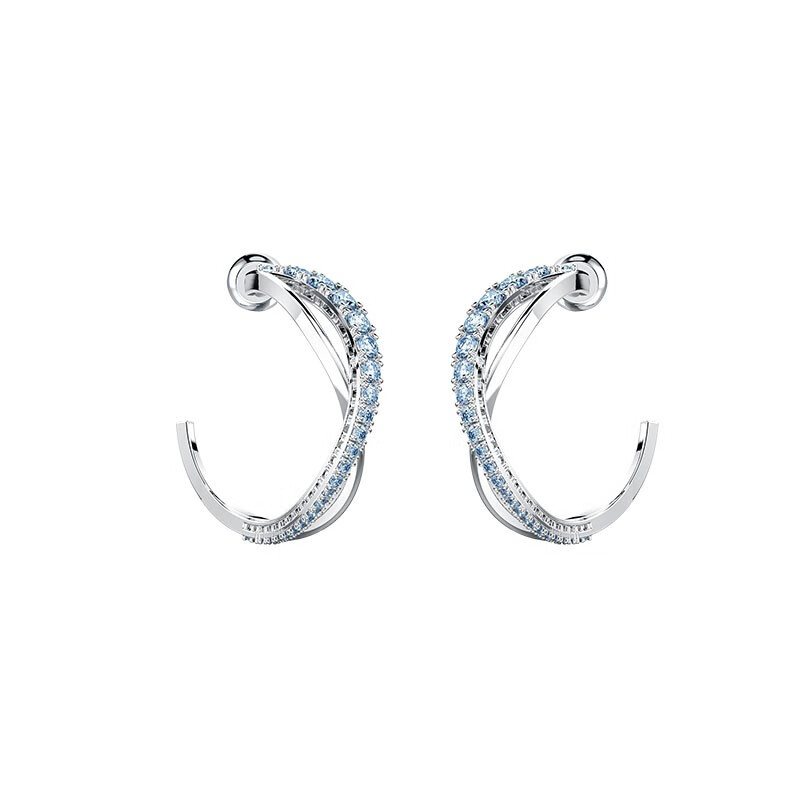 施华洛世奇 螺旋交错耳饰