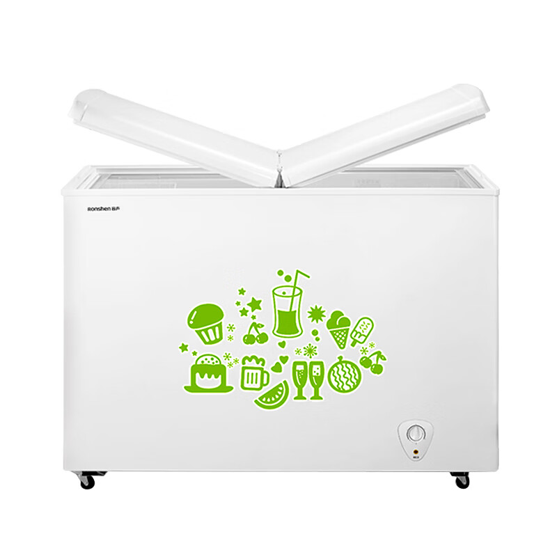 容声卧式蝶形门二合一冷柜