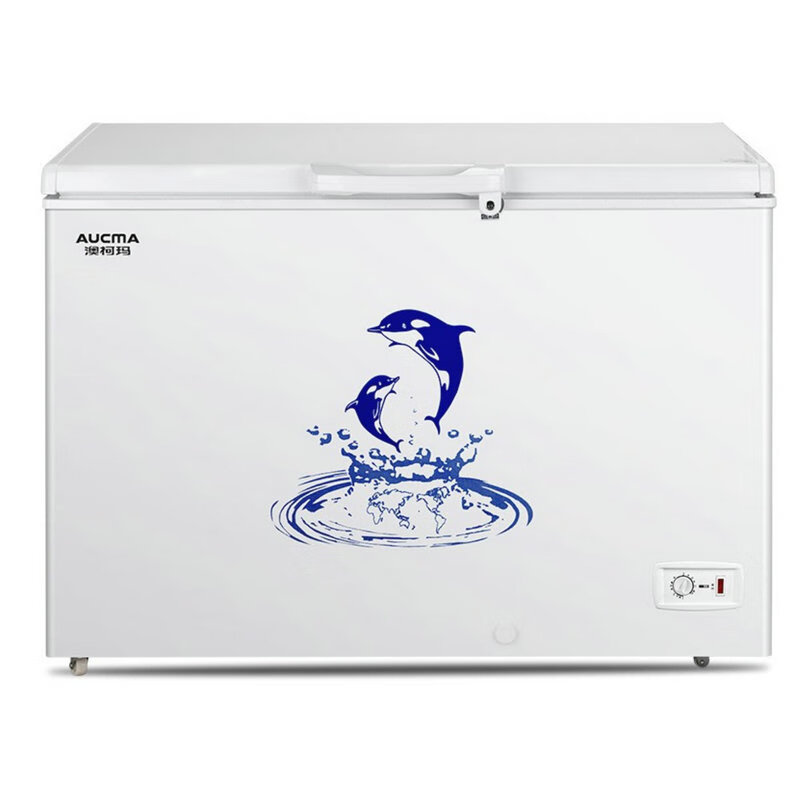 澳柯玛带锁卧式冰柜
