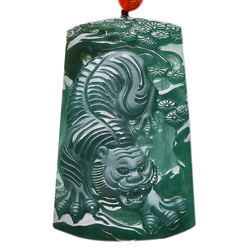 可玉可求 翡翠虎牌吊坠