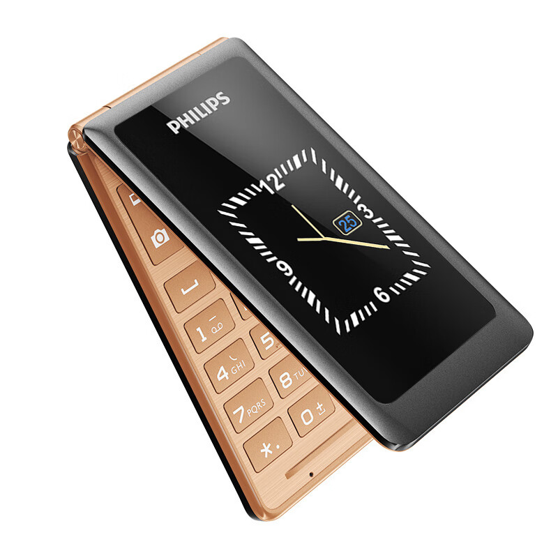 飞利浦 大屏大字长待机翻盖手机