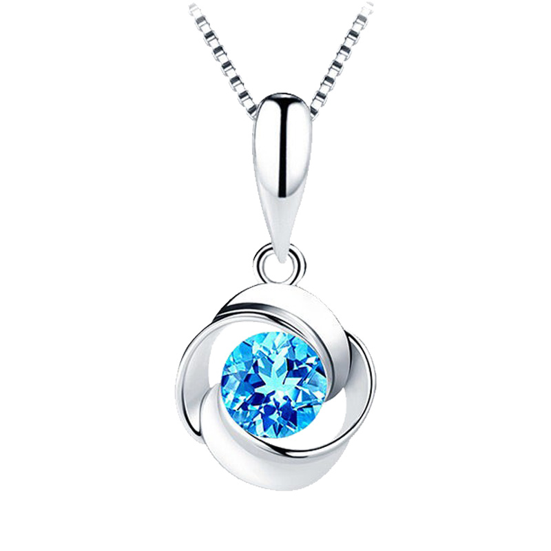 银千惠纯银托帕石项链