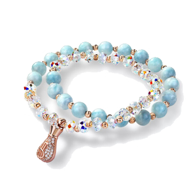 静风格 水晶海蓝宝手链