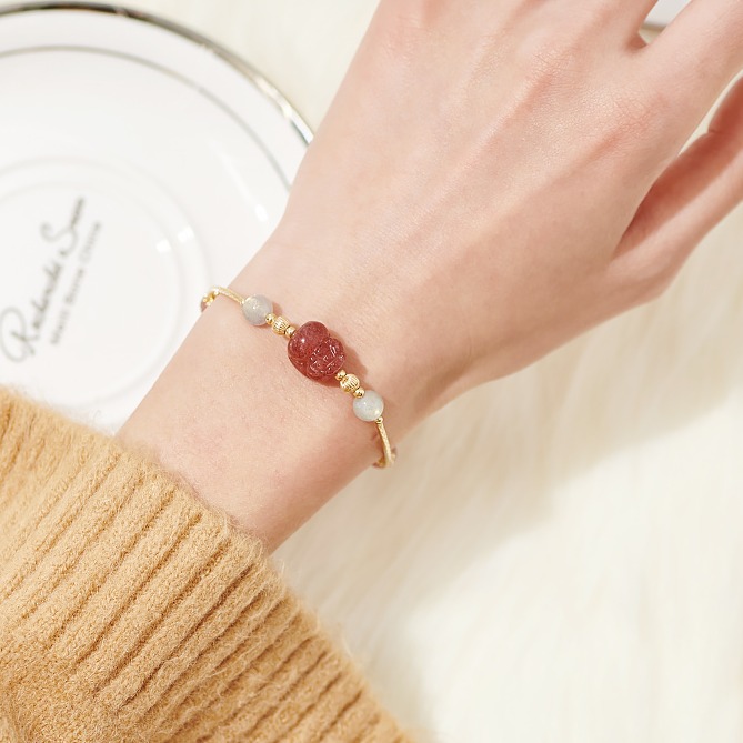 TOPGIRL 草莓貔貅手链