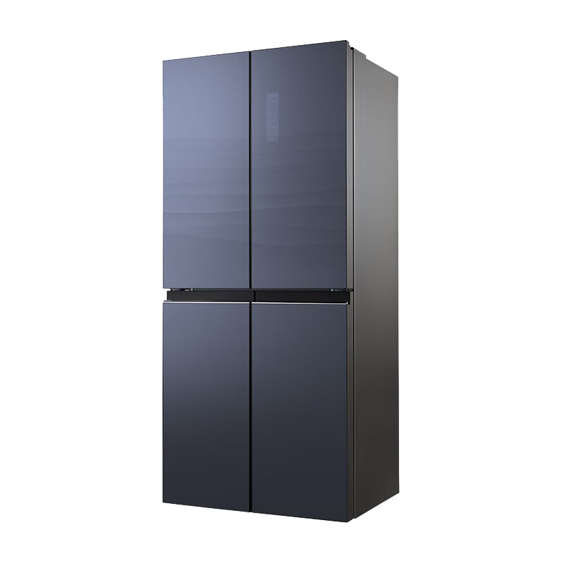 奥马 玻璃门十字对开门冰箱