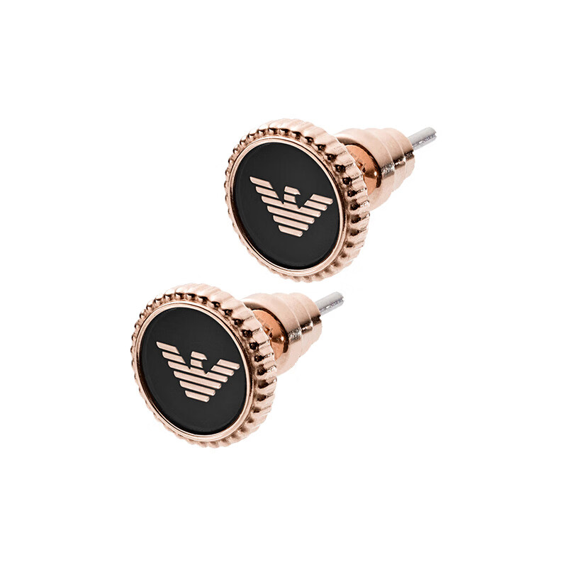 Armani 圆形鹰标耳饰