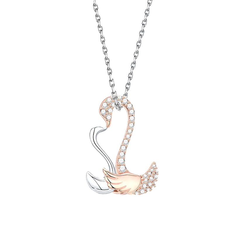 Mymiss 相依相偎天鹅项链