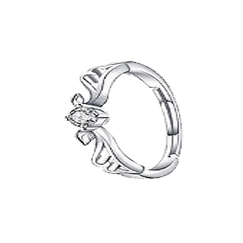 城市玉光 天使之翼开口情侣戒指