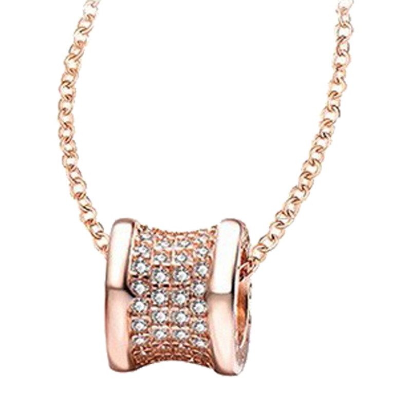 柏卡姿满钻圆轮项链