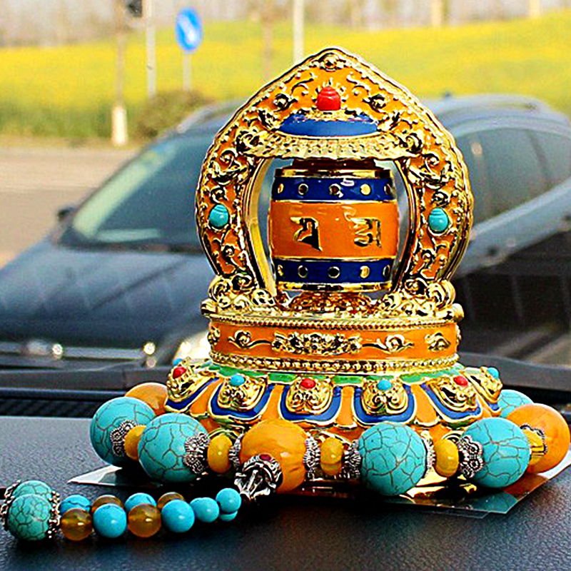 雪域印象 手工彩绘 汽车摆件