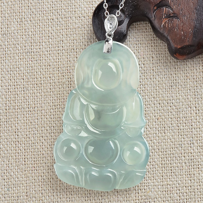 绿翠玉楼 观音翡翠吊坠