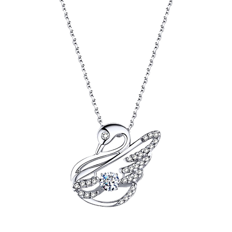 MyMiss 镶钻天鹅项链