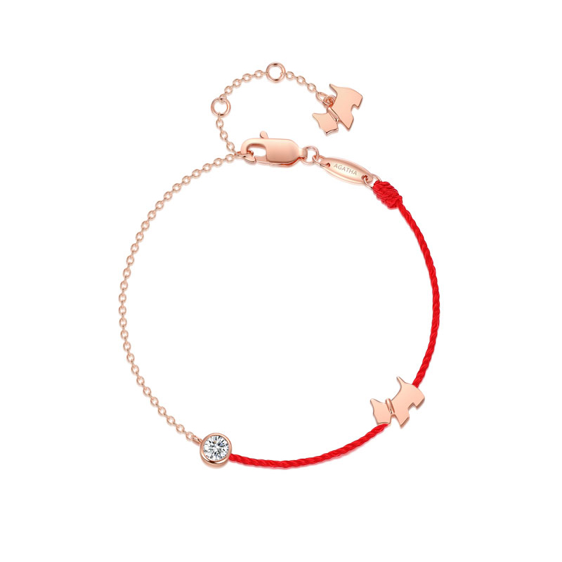 AGATHA 锆石小狗手链