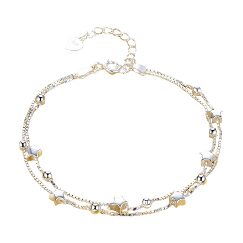 曼蒂娅五角星银手链