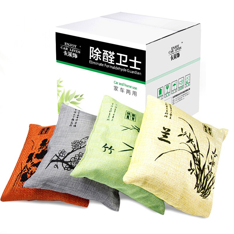 卡莱饰 梅兰竹菊汽车炭包