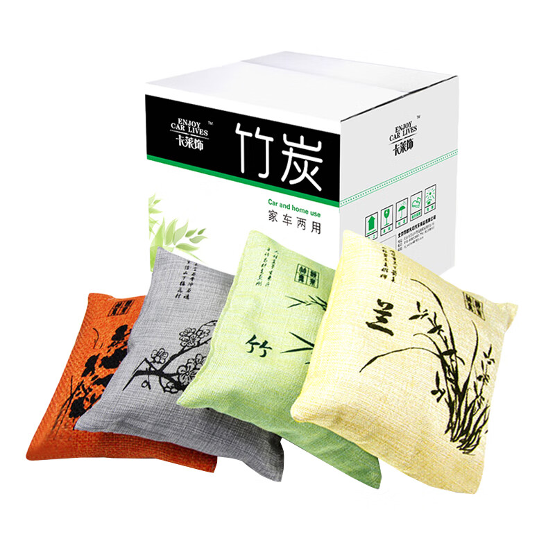 卡莱饰 梅兰竹菊汽车竹炭包