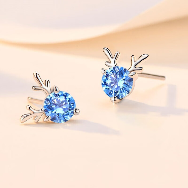GLTEN 蓝锆小鹿女士耳饰