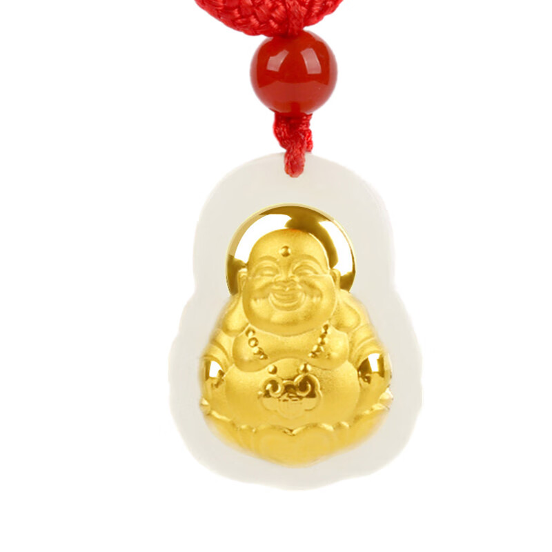 城市玉光 金镶玉翡翠吊坠