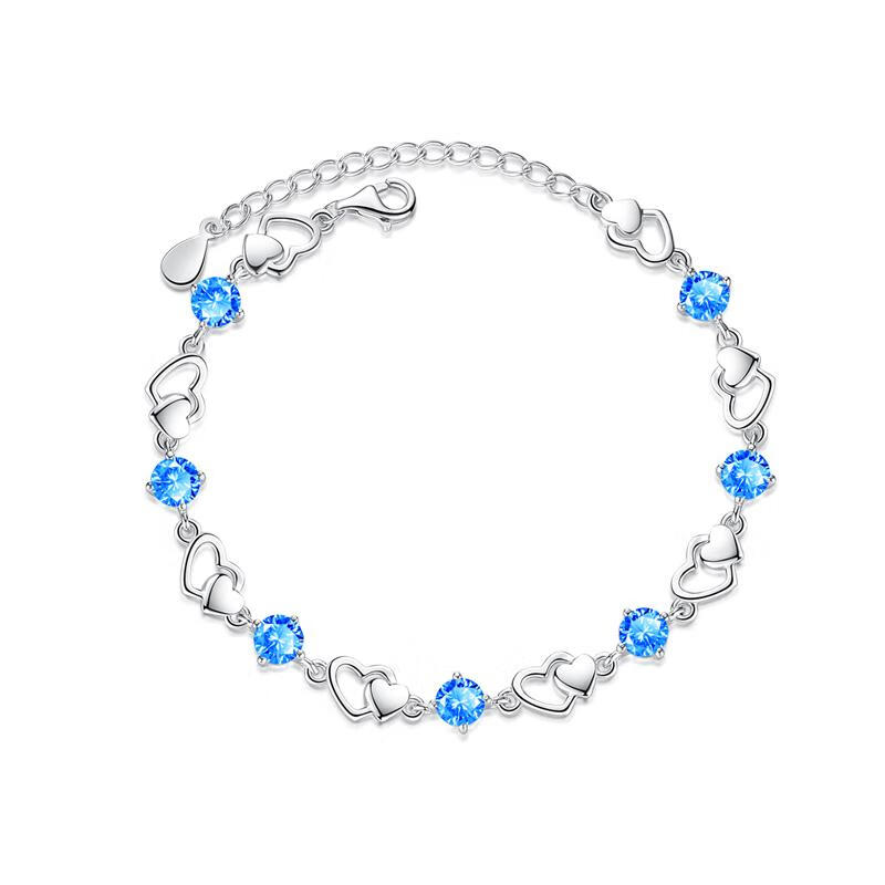 卡诗诺 蓝钻纯银手链