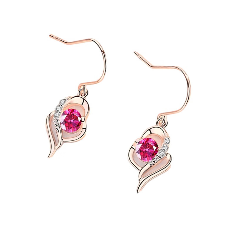 沉鱼落雁 长款爱心 耳饰