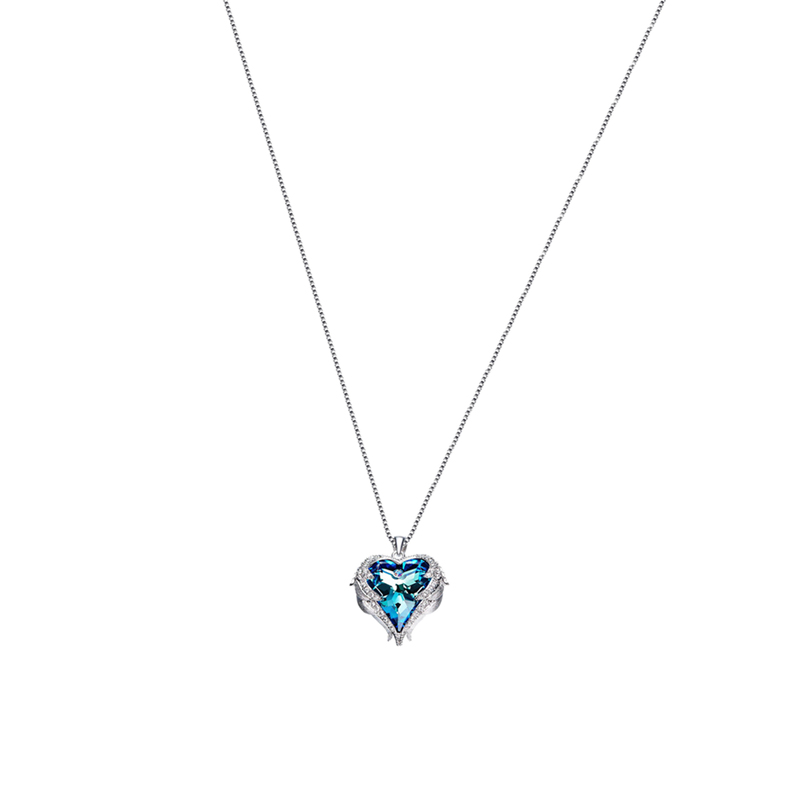 沫兰 海洋之心纯银项链