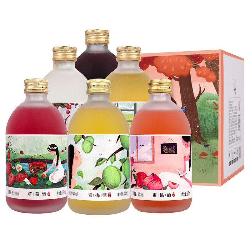 通明山 6种果道混合装果酒